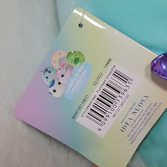 Cuddly Crew Smooshies Purrmaid Kitty Unicorn Plush/Pillow - Picture 5 of 7